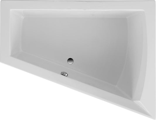 Space-saving bathtub LAGO II right-hand side 1750x500x1350/700 mm acrylic, white