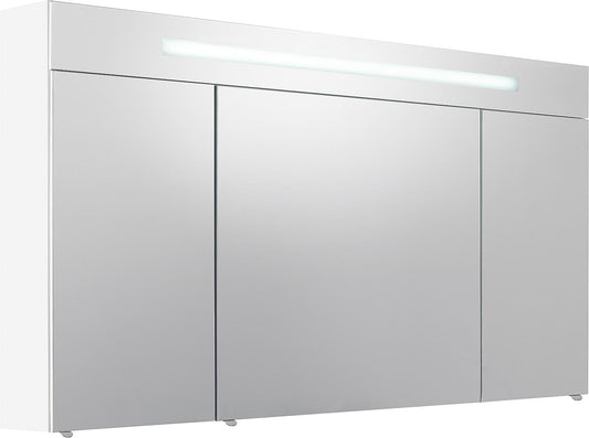 Armoire à miroir avec panneau décoratif lumineux à LED, largeur 1200 mm