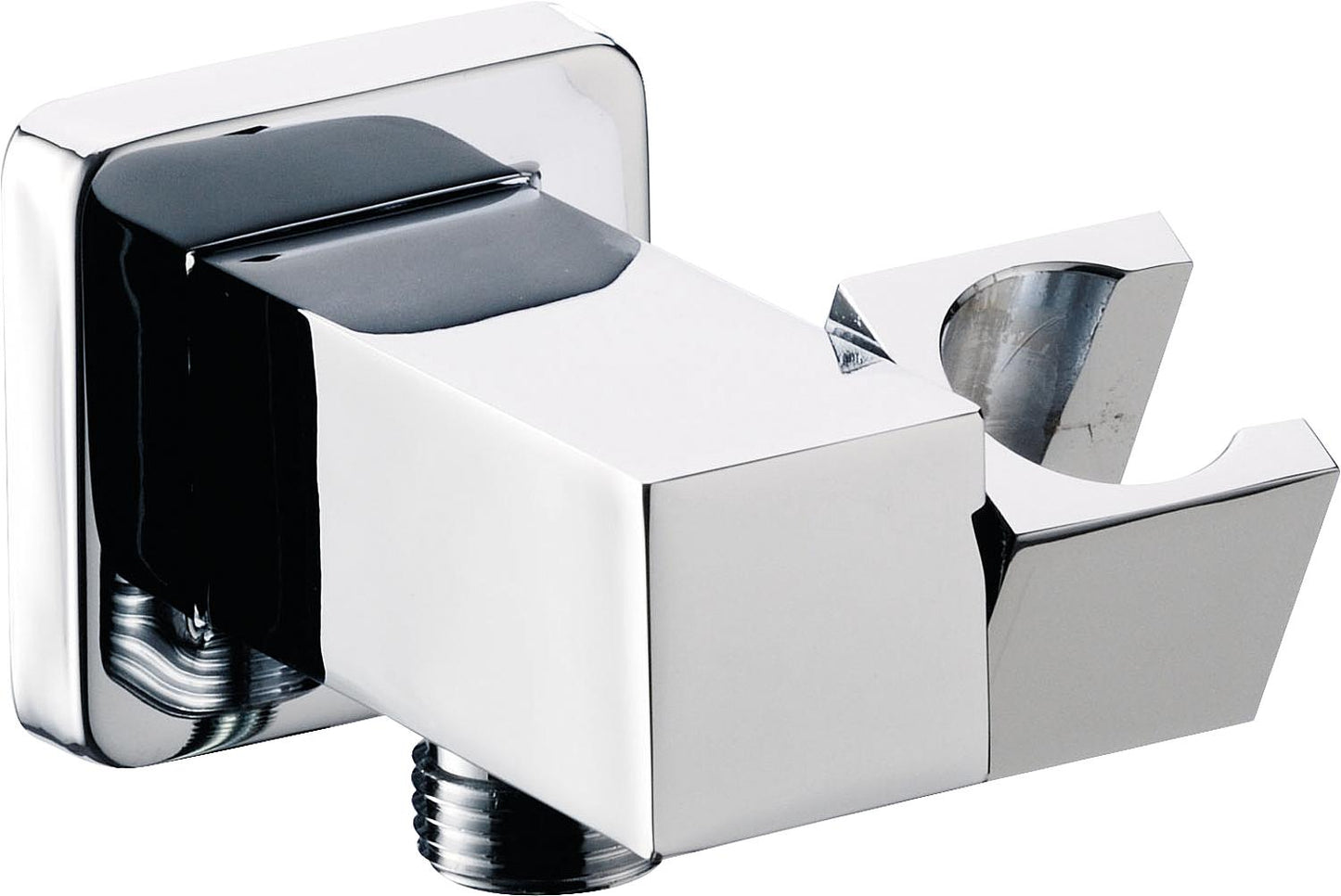 Wall connection elbow including shower holder Skyline square DN15 (1/2'') chrome
