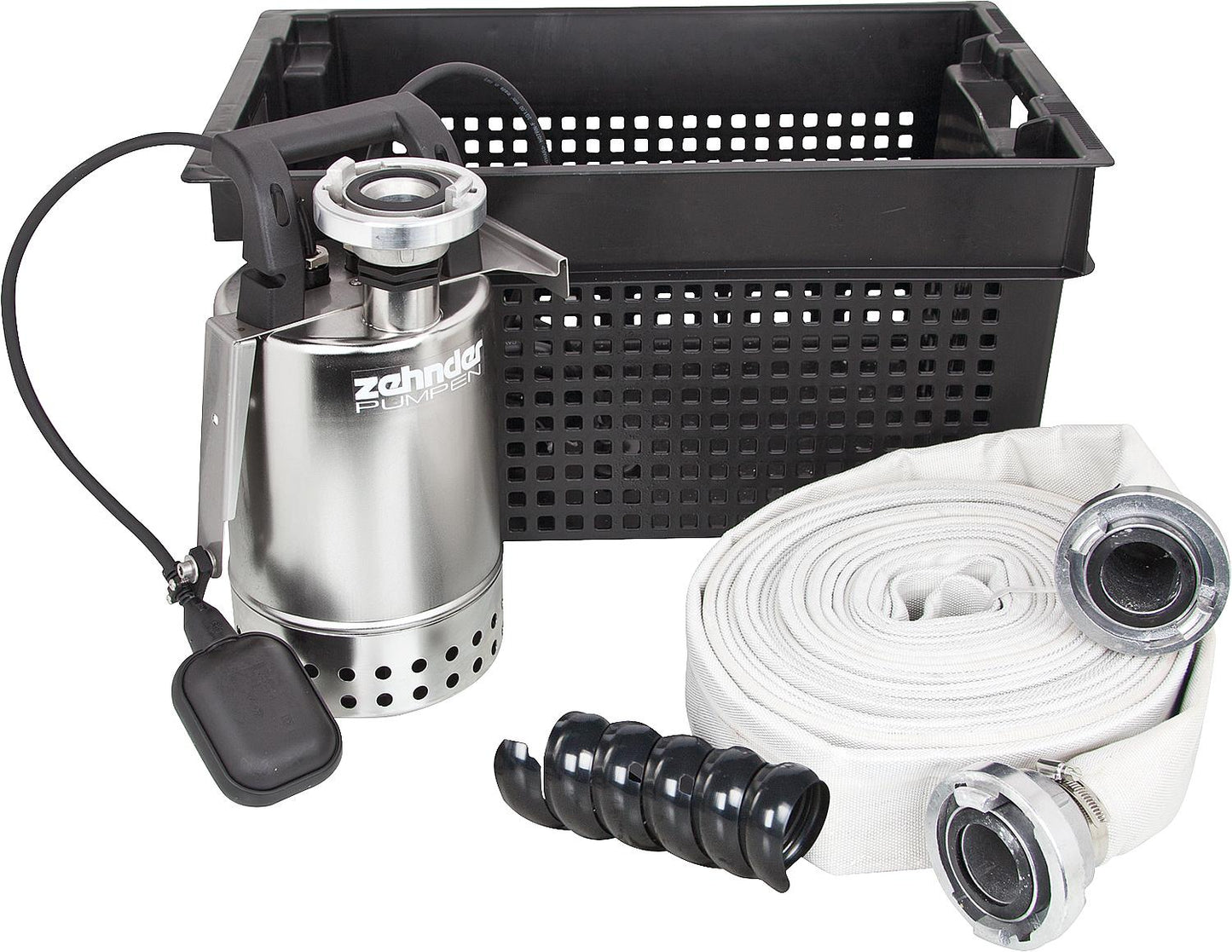 Flood set stainless steel pump E-ZW 65 A incl. non-return valve, float and mounting clamp