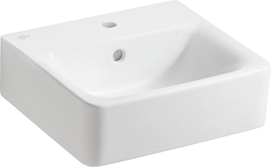 Ideal Standard Connect Cube hand basin, dimensions (W x H x D): 400 x 160 x 360 mm, ceramic, white