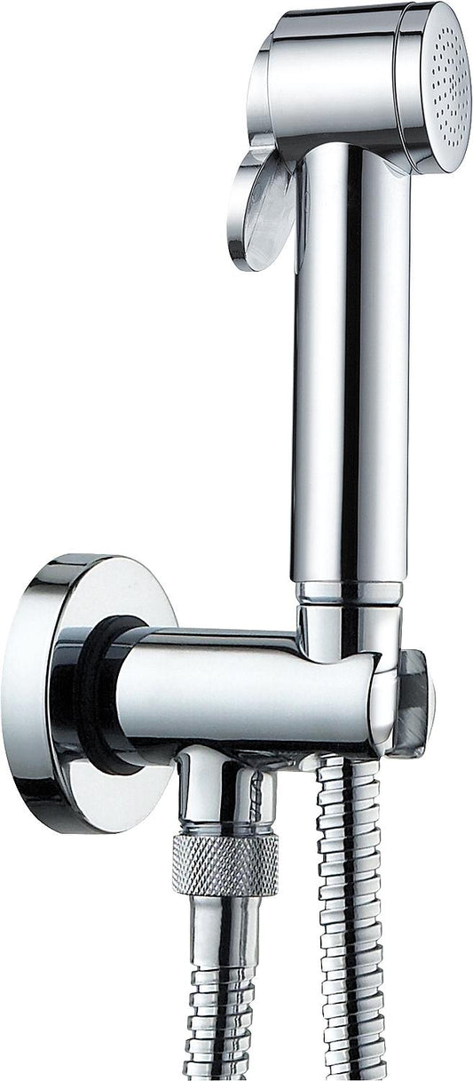 Evanna intimate hygiene shower set with hand shower, shower hose and shower holder, chrome