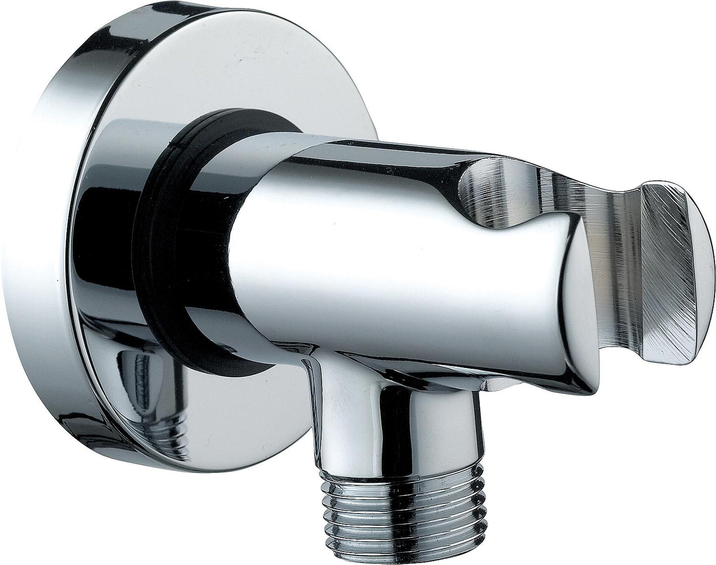 BP A 001 WA Wall connection bend with shower holder, DN15 (1/2"), chrome