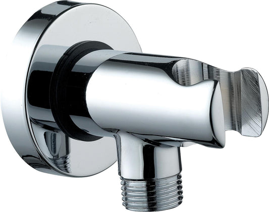 BP A 001 WA Wall connection bend with shower holder, DN15 (1/2"), chrome