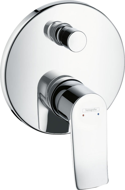 Hansgrohe Metris concealed bath mixer with rosette Ø 150 mm chrome and backflow preventer