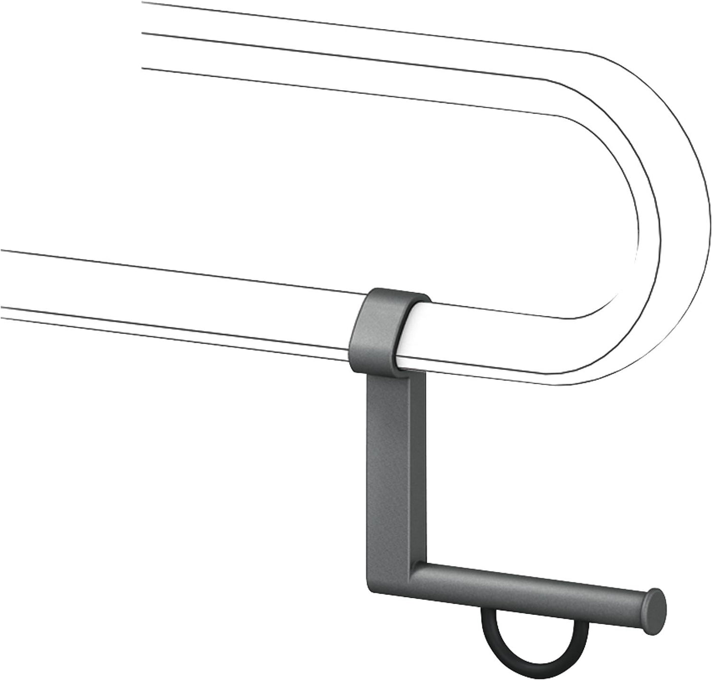 Papierrollenhalter Serie Cavere aus Alu., Anthrazit-Metallic 95, passend für 93 066 13/14/15/16