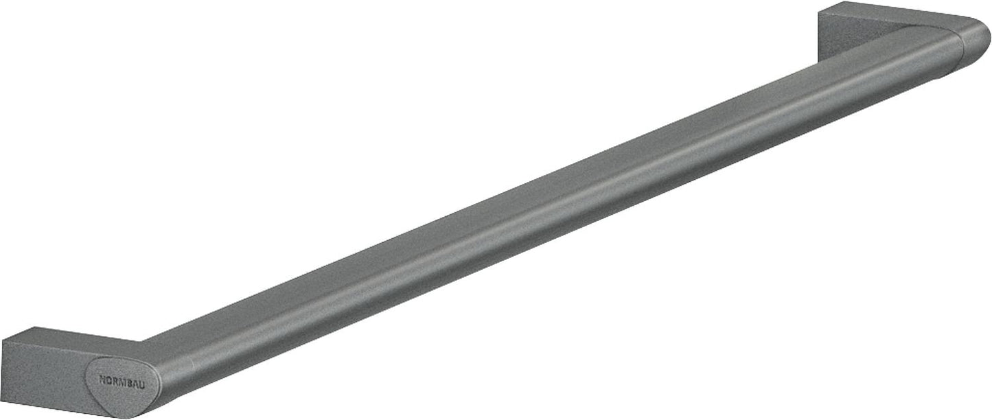Cavere series grab handle made of aluminum, anthracite metallic 95, center-to-center distance 1000mm, with mounting hardware