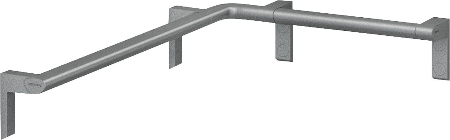 Duschhandlauf Serie Cavere aus Alu., Anthrazit-Metallic 95, 750x750mm, inkl. Befestigung