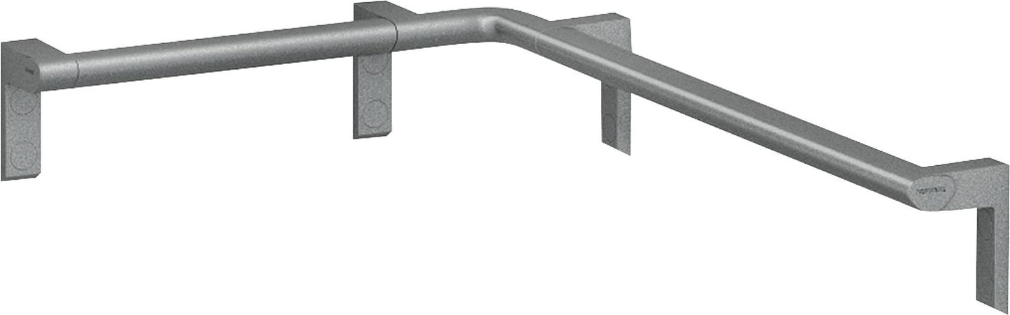 Duschhandlauf Serie Cavere aus Alu., Anthrazit-Metallic 95, 750x750mm, inkl. Befestigung