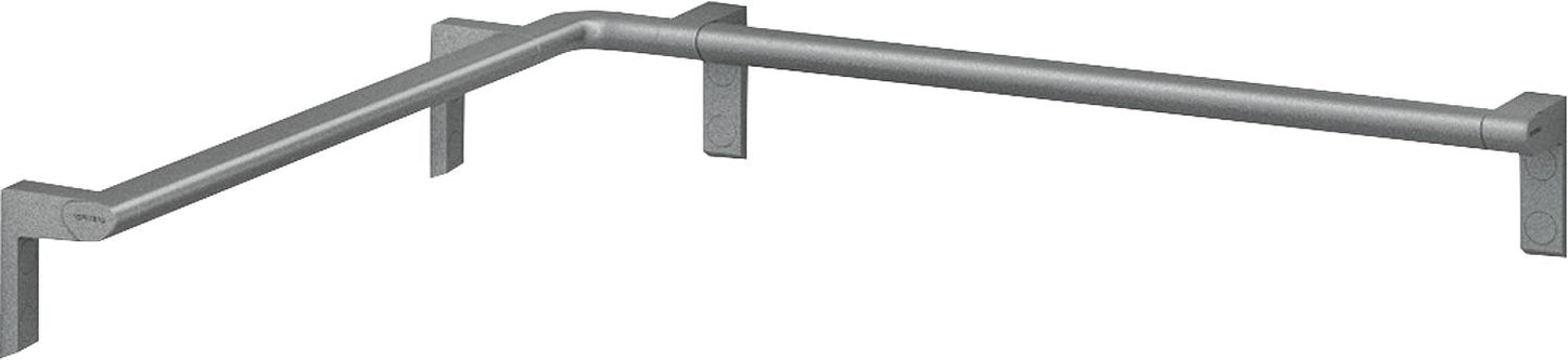 Duschhandlauf Serie Cavere aus Alu., Anthrazit-Metallic 95, 750x750mm, inkl. Befestigung