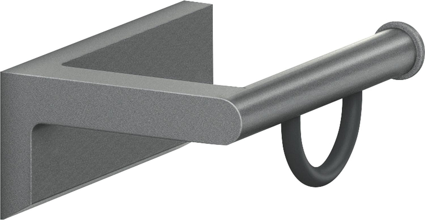 Cavere series aluminum paper roll holder, anthracite metallic 95, WxH: 130x92mm, with mounting hardware