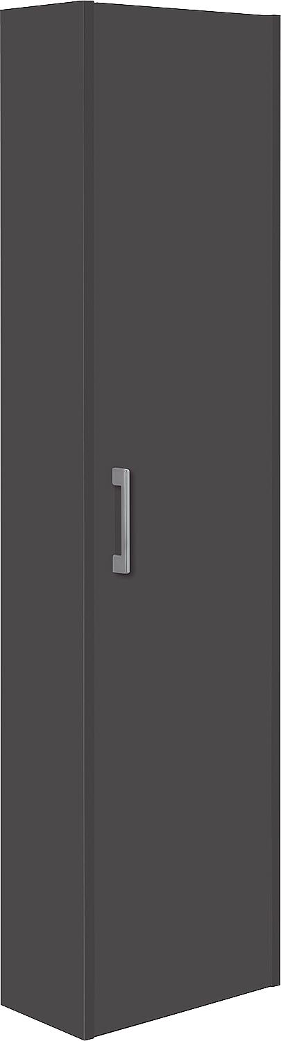 ENI 1 tall cabinet, 1 door, anthracite, high gloss, hinged on the left, 386x1500x206 mm