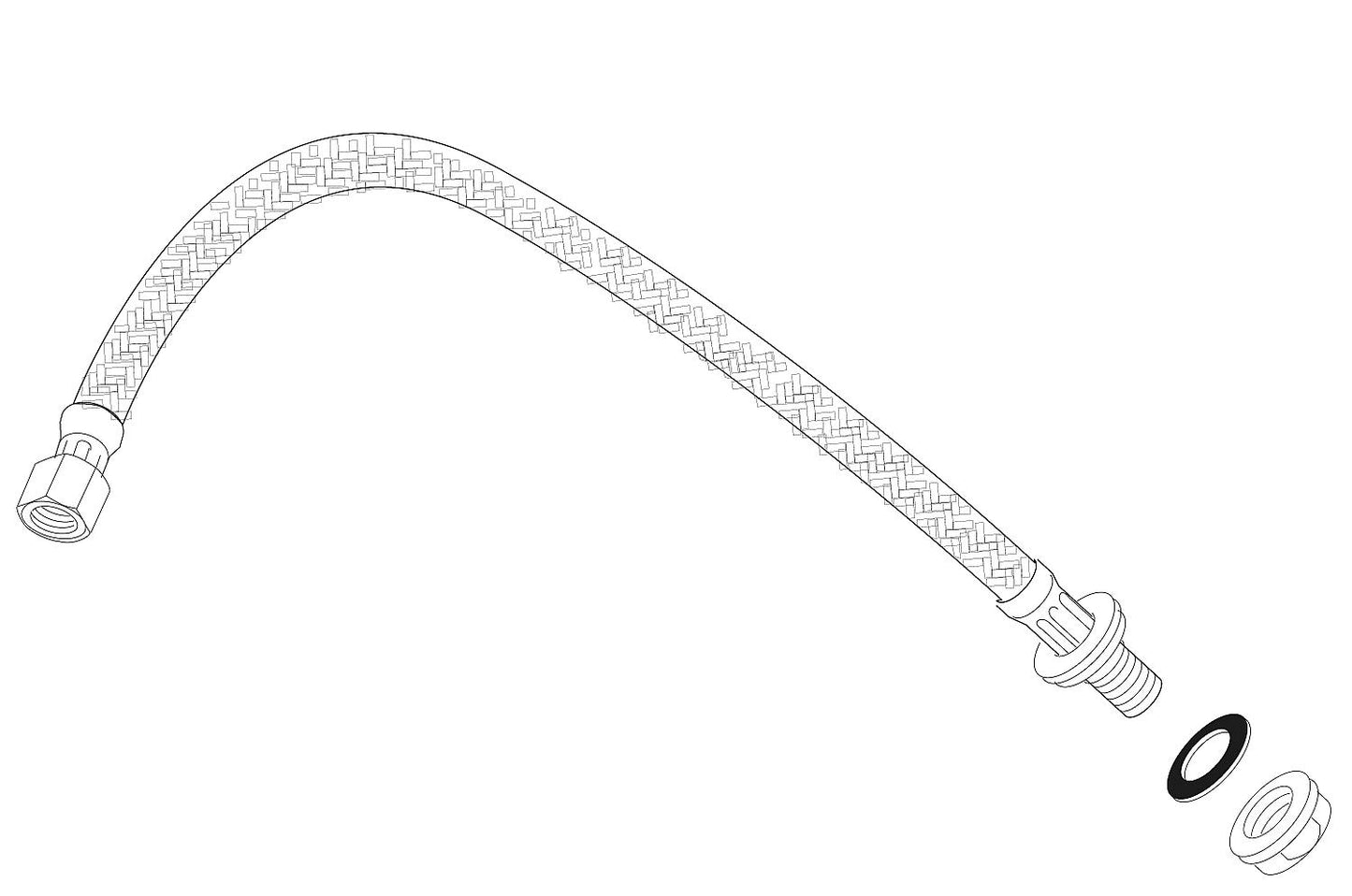 Tuyau de raccordement flexible, 3/8" vers Corallo 3