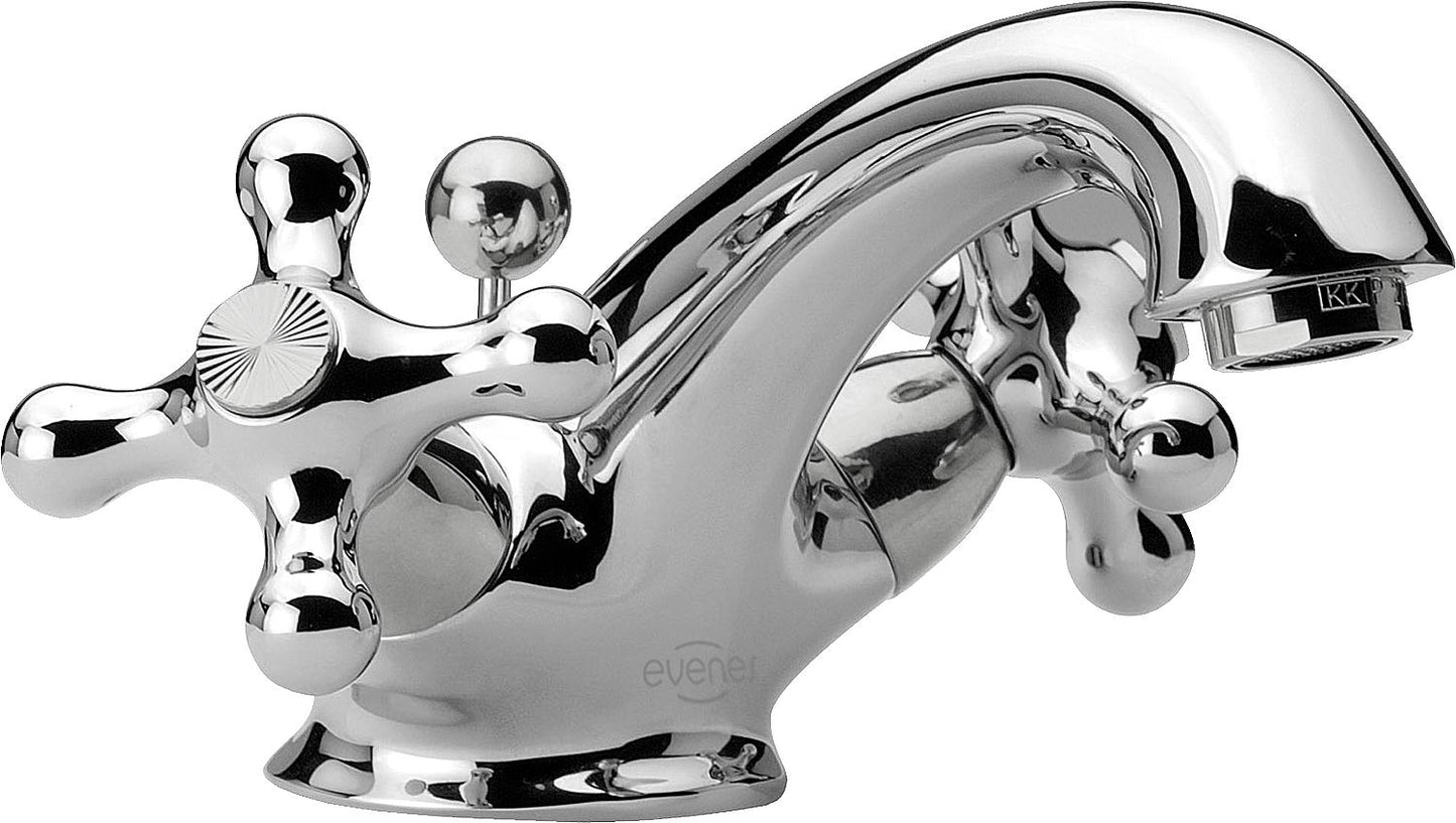 Retro S 2-handle basin mixer, 130 mm projection, chrome