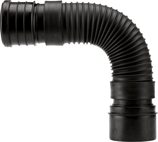 Tuyau de raccordement WC en PE, flexible, droit, DN 90/DN 100, réglable en 3 voies