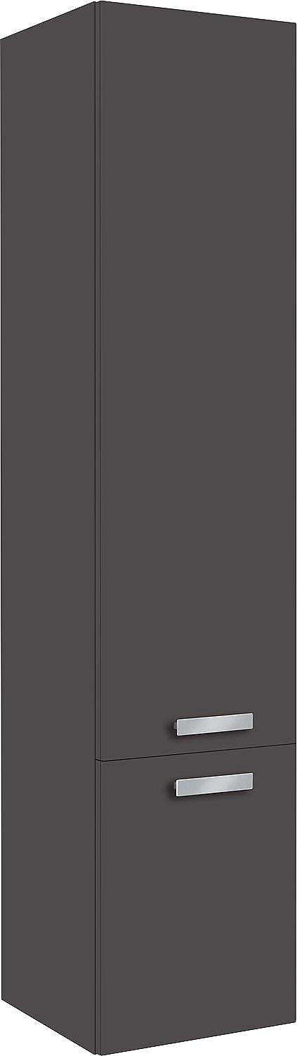 Hochschrank EBLI 2 Türen Eiche dunkel Anschlag links 350x1585x370 mm