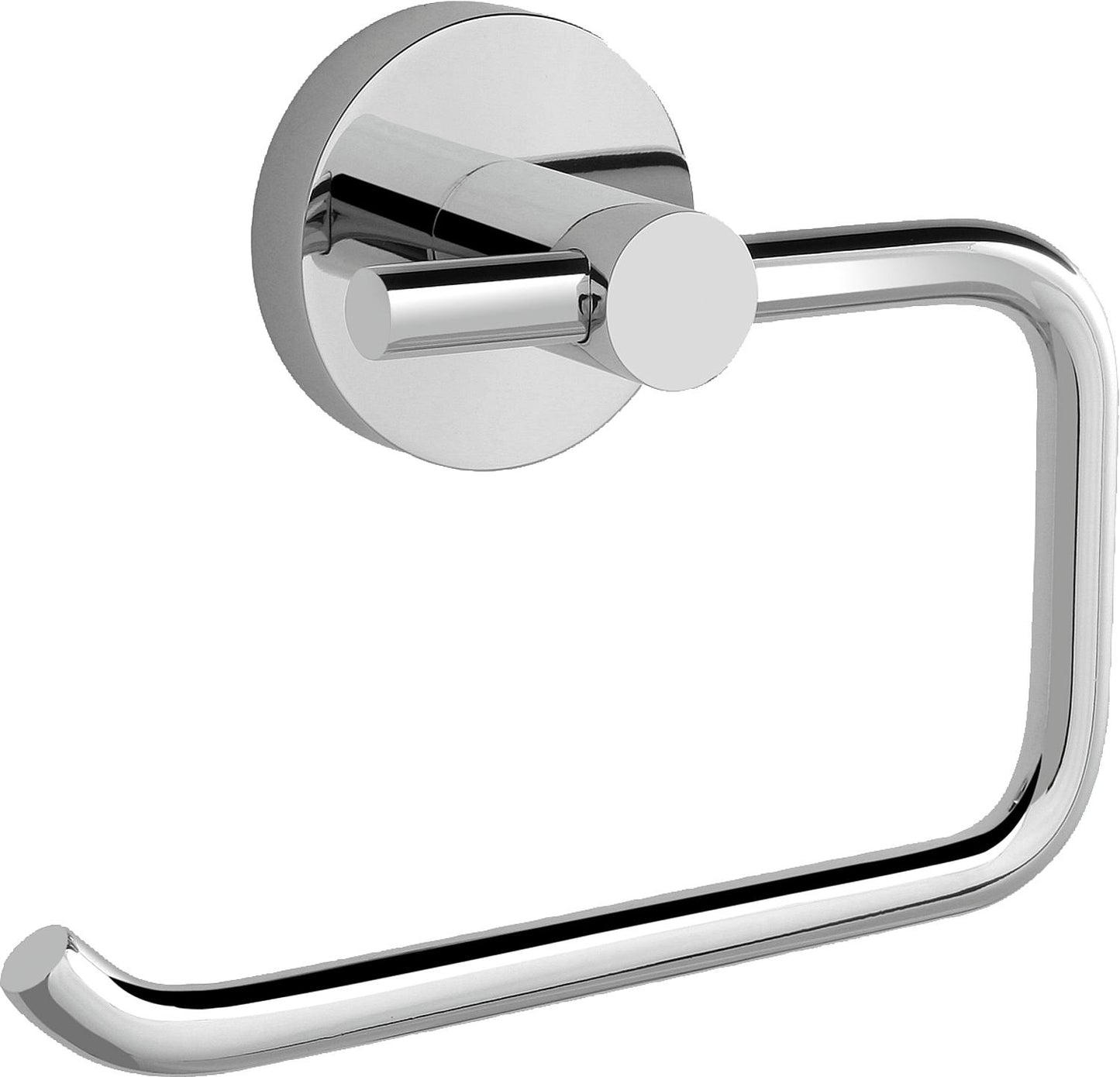 Paper roll holder Eight without lid, brass, chrome-plated