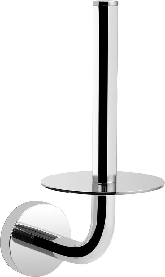 Reserve paper roll holder Eight, chrome-plated brass, vertical, for 1 roll