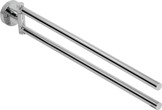 Eight two-arm towel holder, chrome-plated brass