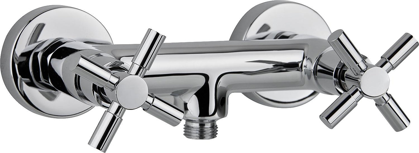 2-Griffbrausemischer Comi Aufputz chrom