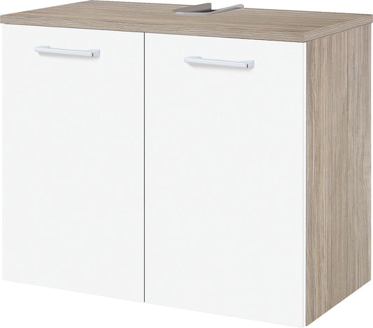 WTU ESTRA Mélèze et blanc brillant, 2 portes, 700 x 572 x 370 mm