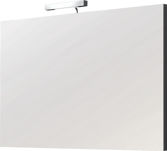 Mirror with LED surface-mounted light Edia, with switch, 850x554mm