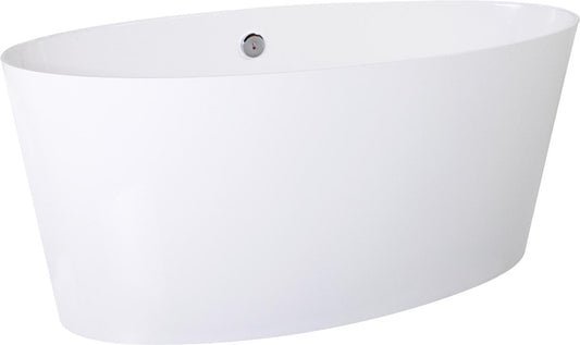 OVO bathtub 1593x650x720 mm freestanding capacity: 310 l cast mineral white