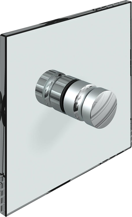 Glass door knob, double-sided, polished chrome finish, glass bore 12mm, thickness 6-12mm