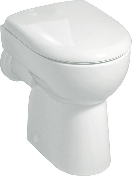 WC sur pied Geberit Renova, à chasse d'eau plate, blanc, sortie horizontale, L x H x P : 355 x 410 x 475 mm