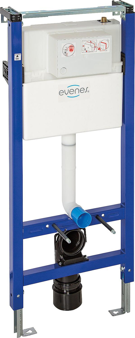 Élément WC Evenes Plus 1150 mm, avec réservoir encastré 189, commande frontale
