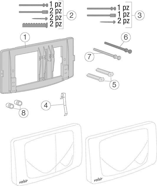 Ersatzteile Angel 2-Mengen Betätigungsplatte
