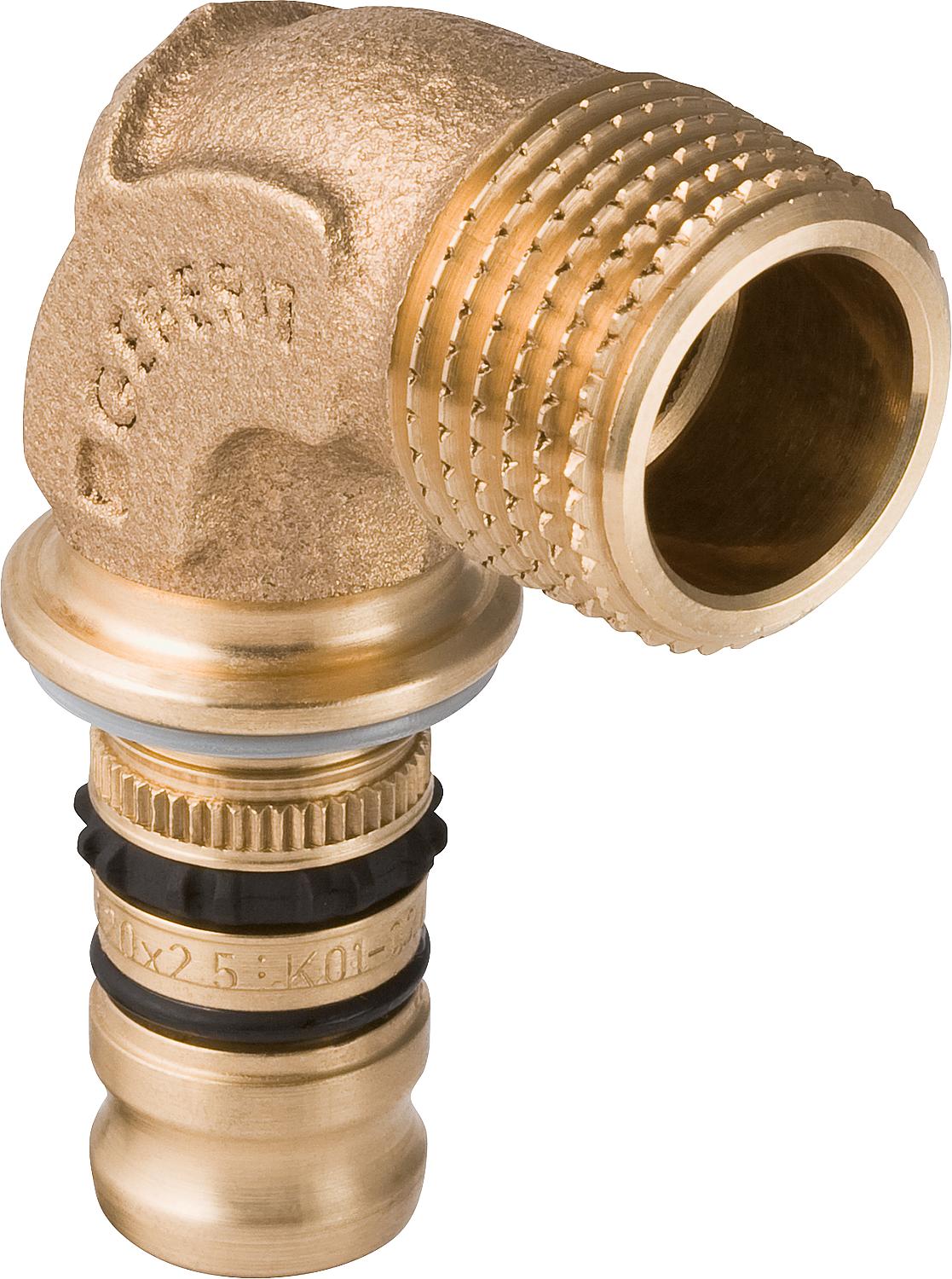 Mepla transition bend 90° with male thread 40mm-DN32(1 1/4")
