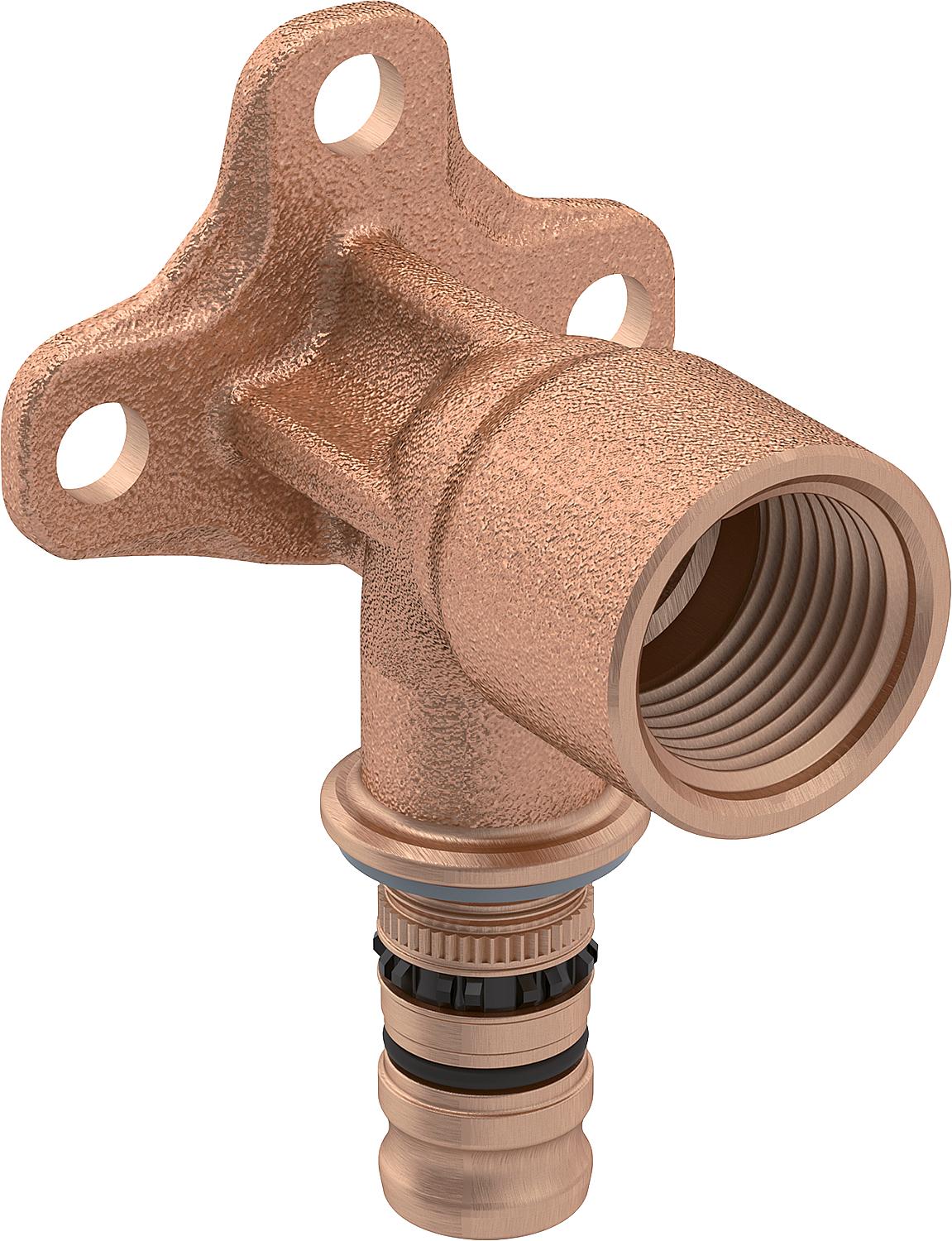 Mepla connecting angle 90Gr Rg d26-Rp3/4 L:52mm, G-contour