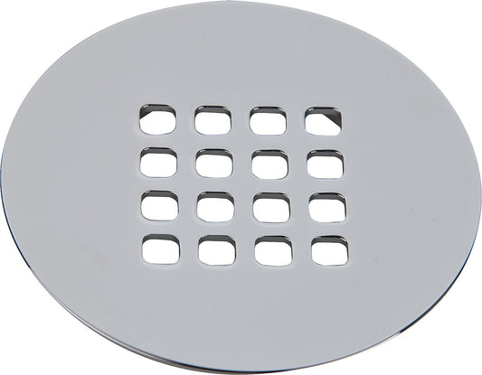 Couvercle carré en laiton chromé, 115 mm, compatible avec les bondes de receveur de douche 93 953 73