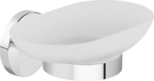 Rumba soap dish with wall bracket, chrome-plated brass