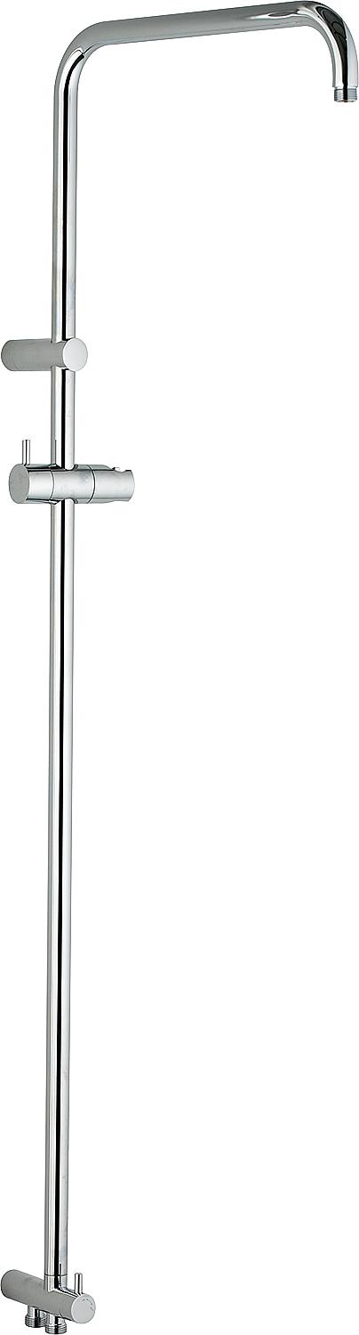 Brause-System mit Brausegleiter und Umsteller, Höhe 1115 mm, Ausladung 370 mm verchromt