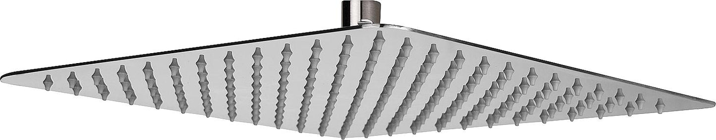 Rumba 1 shower head, spray pattern, 200x200 mm, polished stainless steel, square