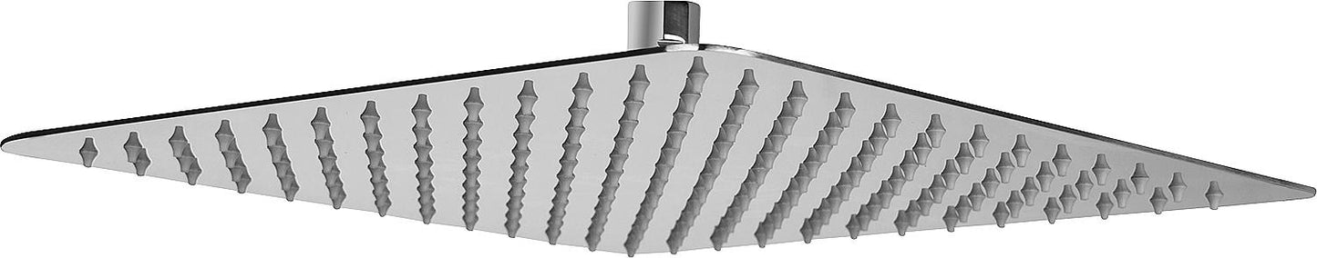 Rumba 1 shower head, spray pattern, 200x200 mm, polished stainless steel, square
