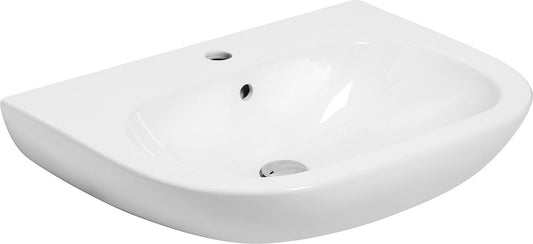 Lavabo en céramique EVID, blanc, L x H x P : 645 x 130 x 480