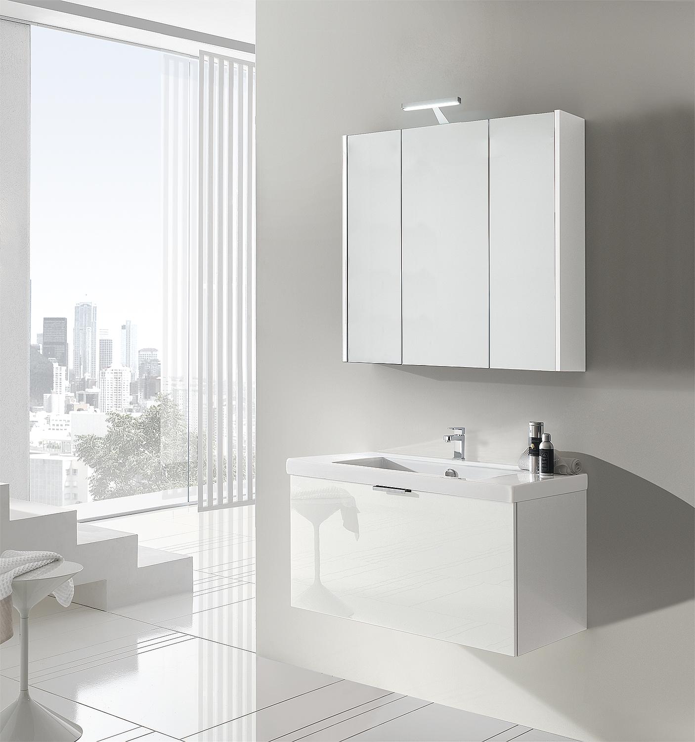 Ensemble de meubles de salle de bains Epil, 860 mm, avec 1 tiroir coulissant frontal