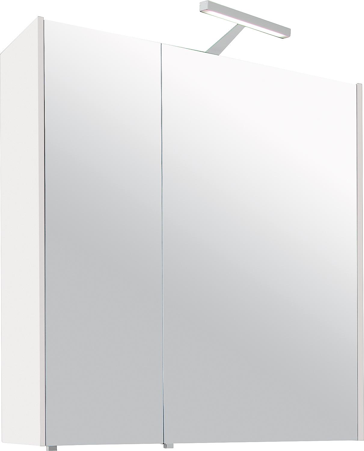 Mirror cabinet with lighting, anthracite high gloss, 2 doors, 700x750x188mm