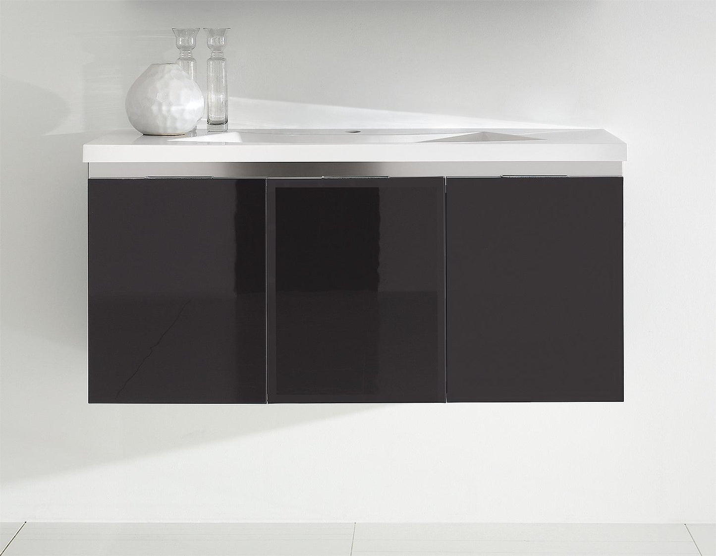 WTU+Mineral cast water heater ENOVI anthracite high gloss 3 doors 1060x535x510mm