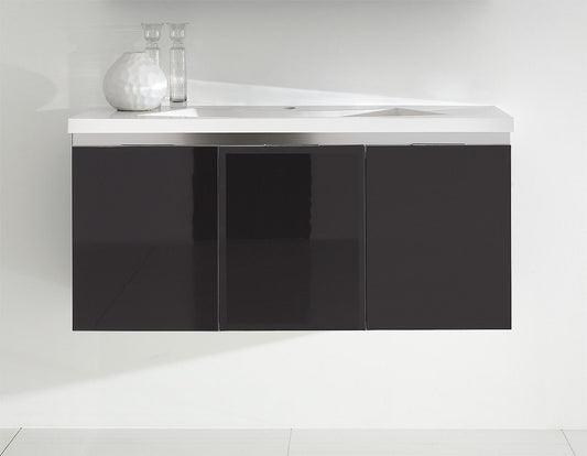 Chauffe-eau en fonte minérale WTU+ENOVI anthracite brillant 3 portes 1060 x 535 x 510 mm