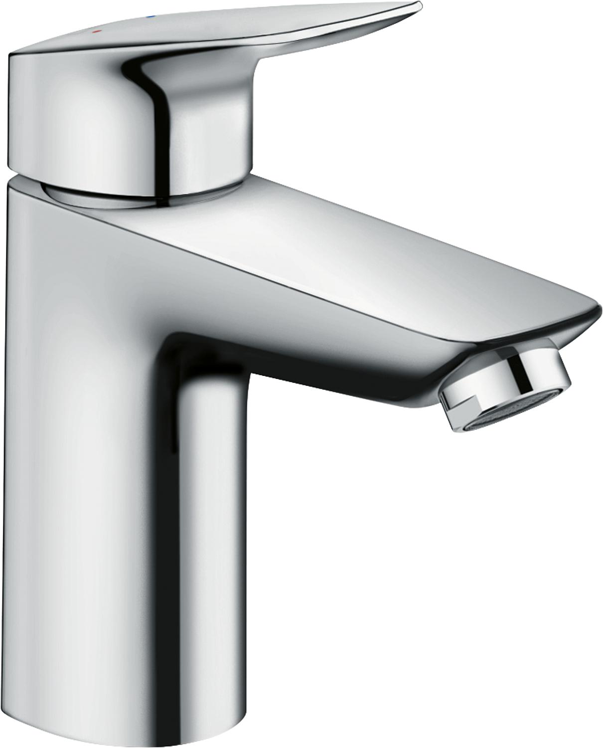 Hansgrohe 100 Logis basin mixer, 108 mm projection, chrome, without waste fitting