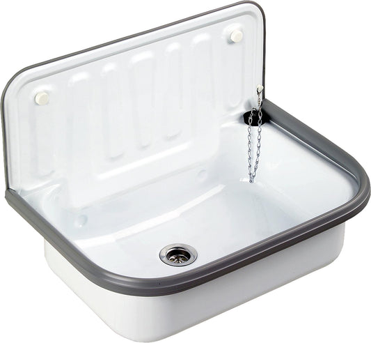 Stahlausgussbecken, weiss 505x370x330mm