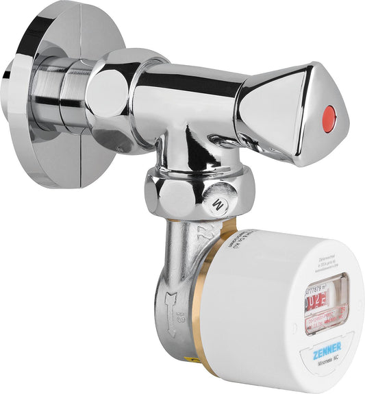 Ventilzähler Set Einstrahl bestehend aus Armatur, Warmwasserzähler