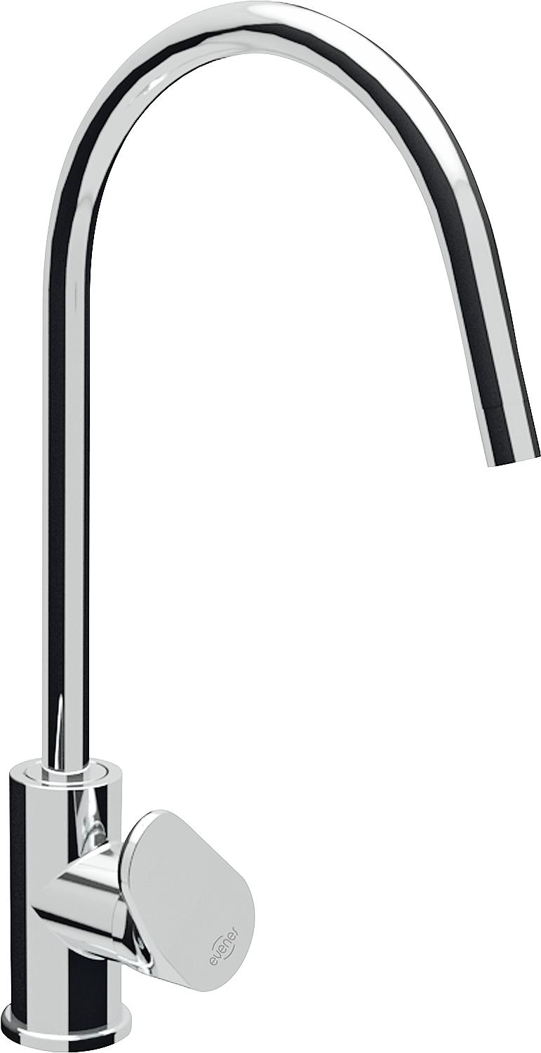 Kitchen mixer tap Enove swivel spout projection 205 mm chrome-plated