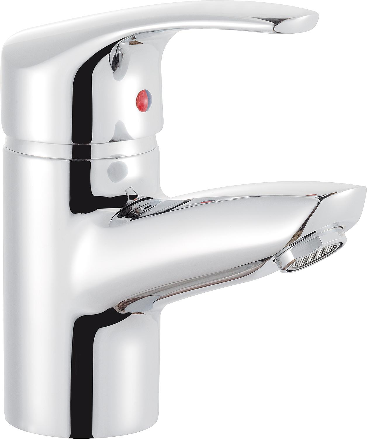 Mitigeur de lavabo basse pression Heinrichschulte Ascona, saillie de 105 mm, chromé