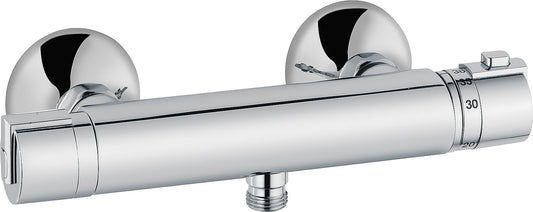 Heinrichschulte Ascona surface-mounted shower thermostat, 105 mm projection, chrome