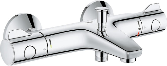 Grohe Grohtherm 800 surface-mounted bath thermostat, 168 mm projection, chrome
